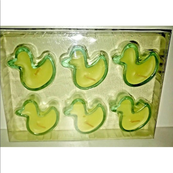 New Duck Candles in Glass Holders Cinnamon
